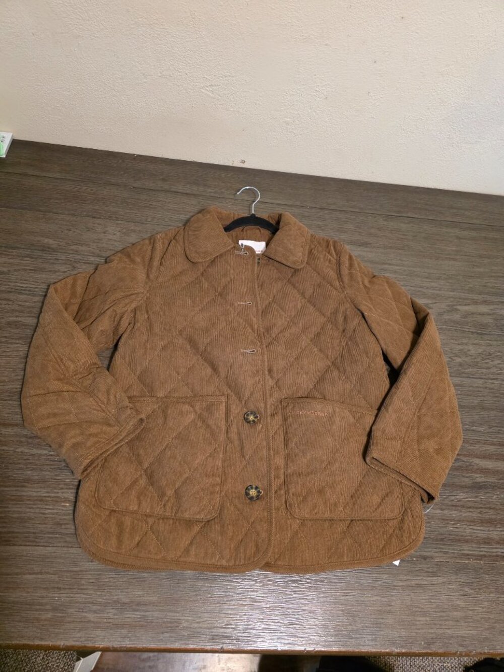 Lucky Brand Quilted Corduroy Barn Jacket NWT Brown Small - Picture 4 of 14